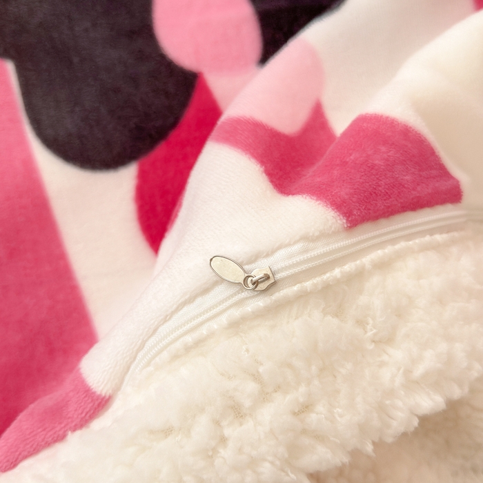 91家纺网 家纺一手货源 找家纺 花伞家居 2024直播新款牛奶绒羊羔绒多功能复合拉链被套款毛毯 毛毯-甜酷少女