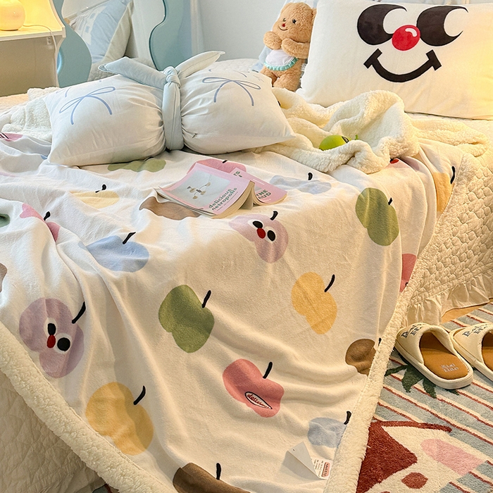 91家纺网 家纺一手货源 找家纺 （总）昔可家纺 2024新款羊羔绒牛奶绒毛毯系列（三）-场景二-ins风系列