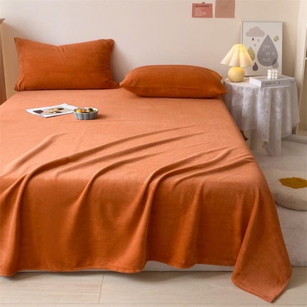 91家纺网 家纺一手货源 找家纺 （总）眠帛家居 2024新款纯色高克重牛奶绒单床单