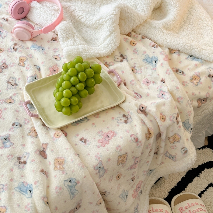 91家纺网 家纺一手货源 找家纺 （总）昔可家纺 2024新款羊羔绒牛奶绒毛毯系列（三）-场景二-卡通系列