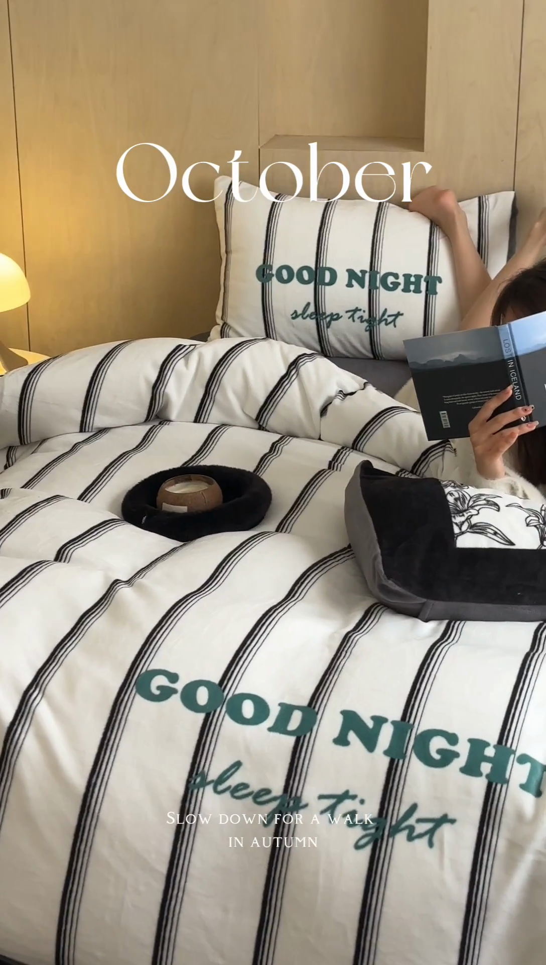 91家纺网 家纺一手货源 找家纺 昔可家纺 2024新款大版数码印花设计师牛奶绒四件套 黑条茶歇花