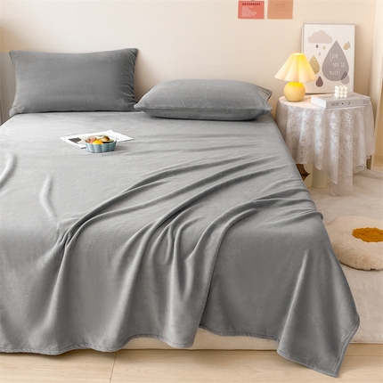 91家纺网 家纺一手货源 找家纺 （总）眠帛家居 2024新款纯色高克重牛奶绒单床单