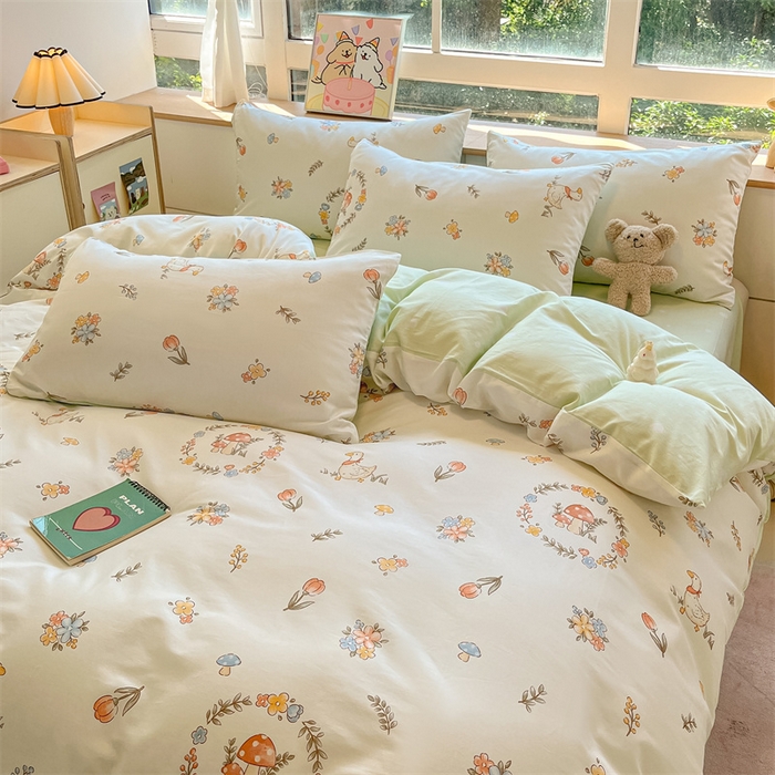 91家纺网 家纺一手货源 找家纺  本制 2024秋冬新款12868全棉印花四件套 沐风