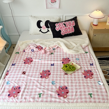 91家纺网 家纺一手货源 找家纺 （总）昔可家纺 2024新款羊羔绒牛奶绒毛毯系列（三）-场景二-卡通系列