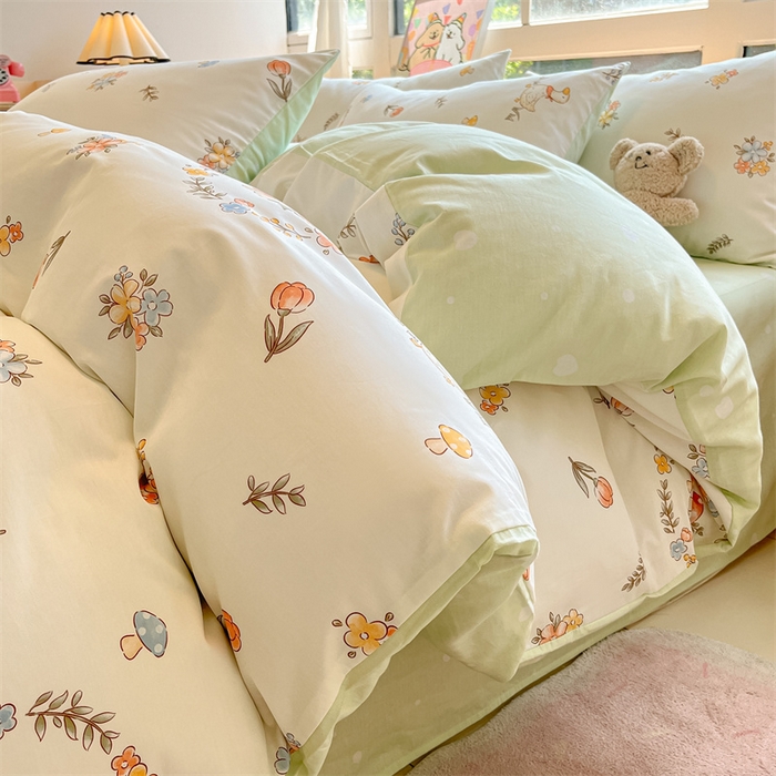 91家纺网 家纺一手货源 找家纺  本制 2024秋冬新款12868全棉印花四件套 沐风