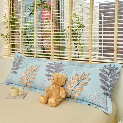 91家纺网 家纺一手货源 找家纺 美宜家 2025新款四季纯棉斜纹磨毛双人全棉长枕套精品一字绣 遇见