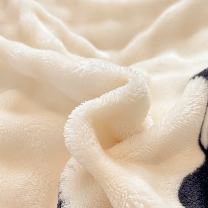 91家纺网 家纺一手货源 找家纺 梵克保罗 2024秋冬新款加厚泡泡牛奶绒数码印花工艺立体仿兔毛四件套 音乐熊猫