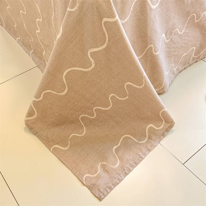 91家纺网 家纺一手货源 找家纺  本制 2024秋冬新款12868全棉印花四件套 烘培-米