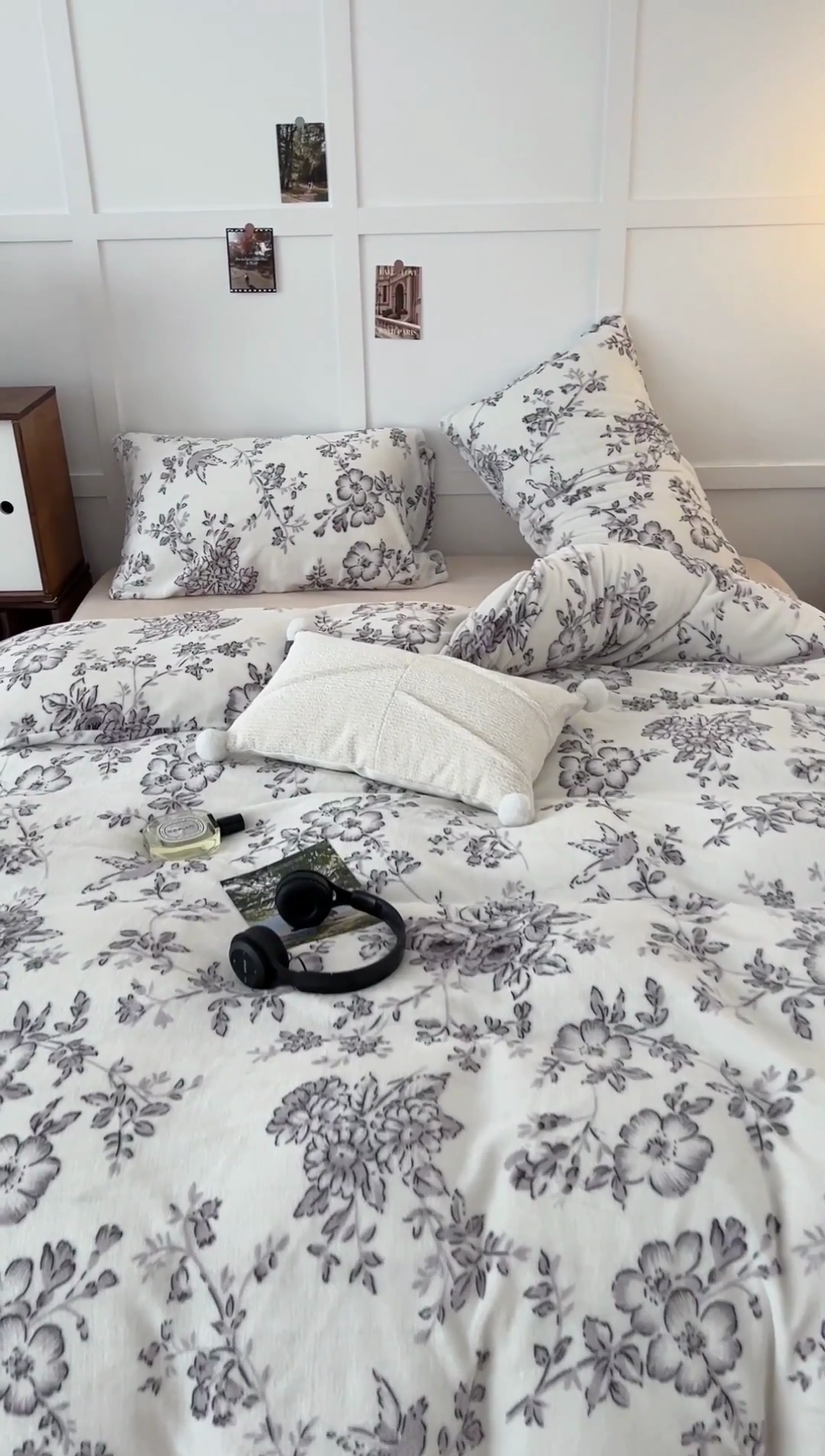 91家纺网 家纺一手货源 找家纺 昔可家纺 2024新款印花牛奶绒四件套系列-复古小清新系列 墨山繁花