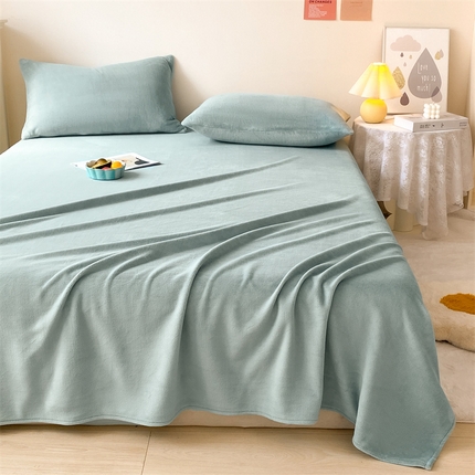 91家纺网 家纺一手货源 找家纺 （总）眠帛家居 2024新款纯色高克重牛奶绒单床单