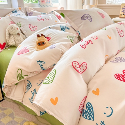 91家纺网 家纺一手货源 找家纺 （总）花伞家居 2025新款直播网销斜纹加厚磨毛印花植物羊绒四件套