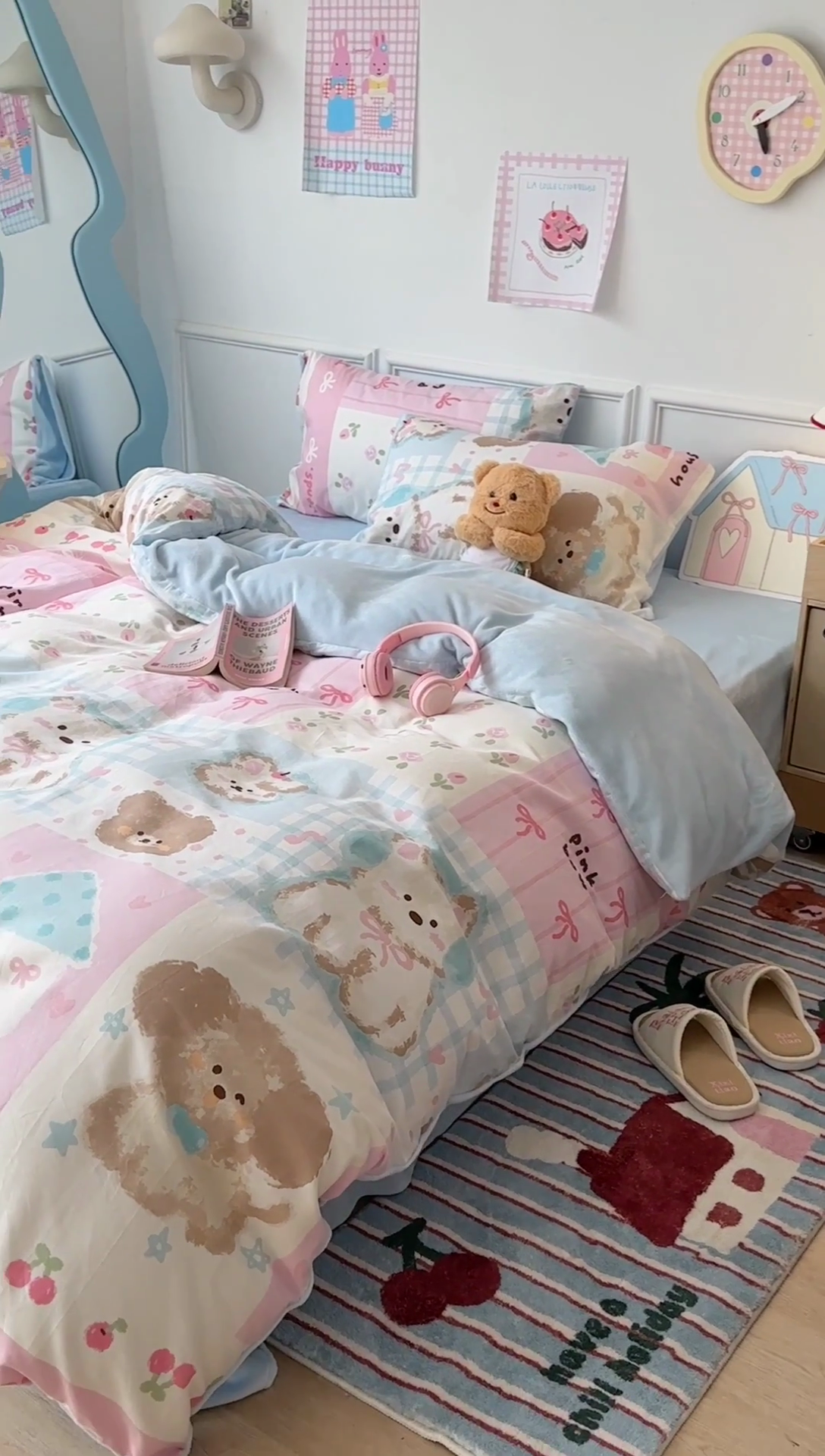 91家纺网 家纺一手货源 找家纺 昔可家纺 2024新款秋冬新款棉加牛奶绒四件套 拼接油画狗