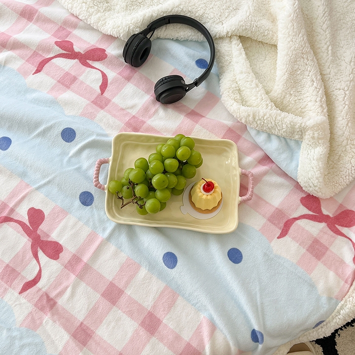 91家纺网 家纺一手货源 找家纺 昔可家纺 2024新款羊羔绒牛奶绒毛毯系列（三）-场景二-少女风系列 芭蕾美学