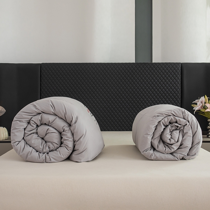 91家纺网 家纺一手货源 找家纺 静若居羽绒被壳 2024新款羽绒➕羽绒子母被壳二合一拉链款子母被壳厂家直销 灰色