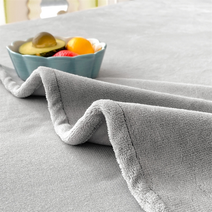 91家纺网 家纺一手货源 找家纺 眠帛家居 2024新款纯色高克重牛奶绒单床单 浅灰