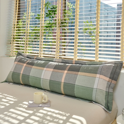 91家纺网 家纺一手货源 找家纺 美宜家 2025新款四季纯棉斜纹磨毛双人全棉长枕套精品一字绣 遇见