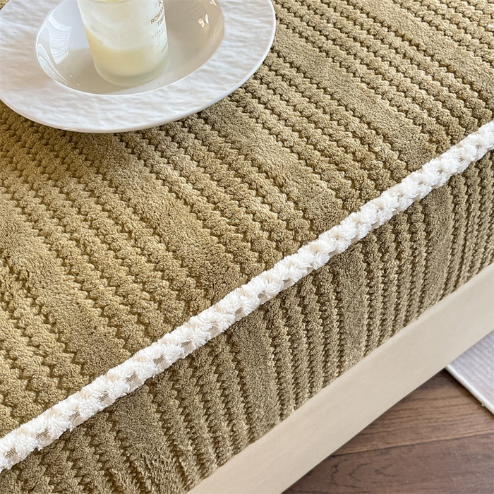 91家纺网 家纺一手货源 找家纺 欧邦 新款提花针织绒牛奶绒铂金系列床笠三件套四件套 针织绒-摩卡棕