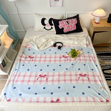 昔可家纺 2024新款羊羔绒牛奶绒毛毯系列（三）-场景二-少女风系列 芭蕾美学