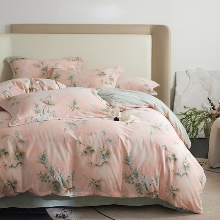 金奇达家纺 2025秋冬保暖加厚绒类四件套羽零绒【自然为美】（标准号全网控价(折后券后)不低于159元，（拿货价会员减20元)） 竹韵-茶粉