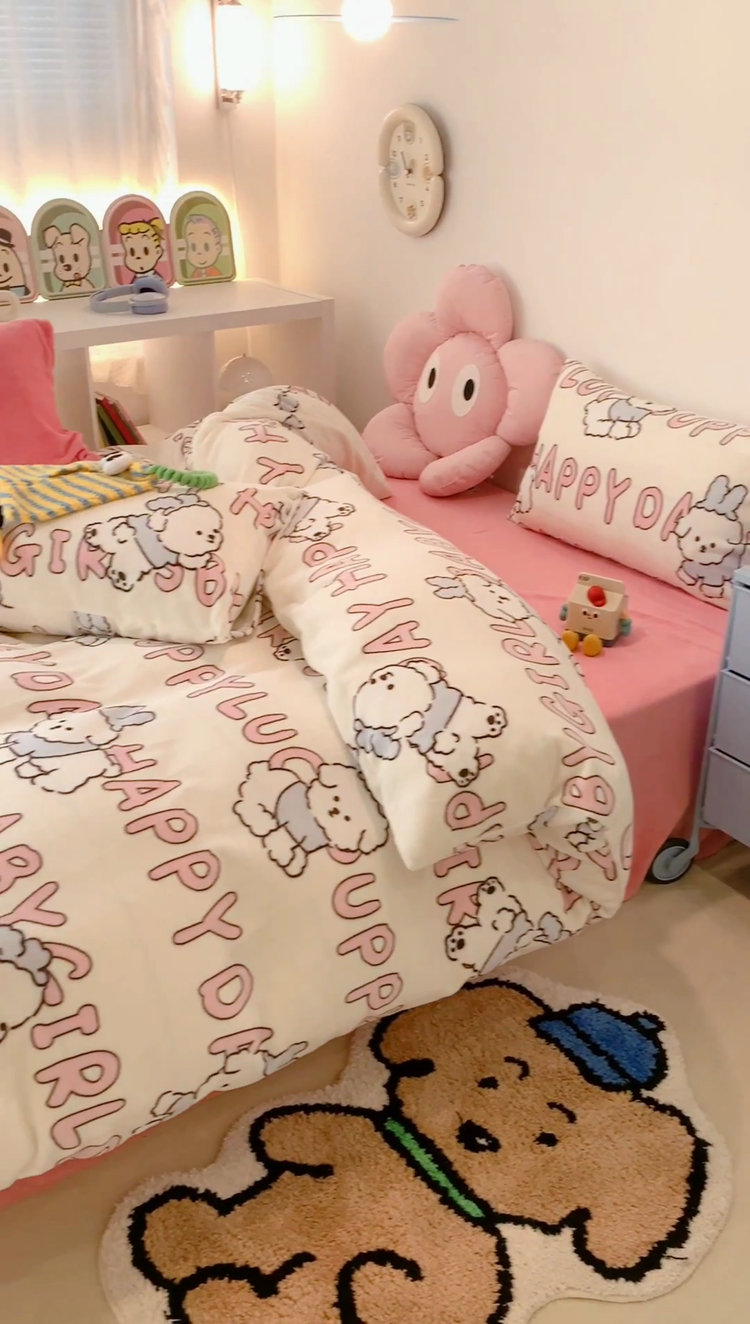 91家纺网 家纺一手货源 找家纺 昔可家纺 2024新款印花牛奶绒四件套系列-2023年热款系列 粉嫩小郁金2