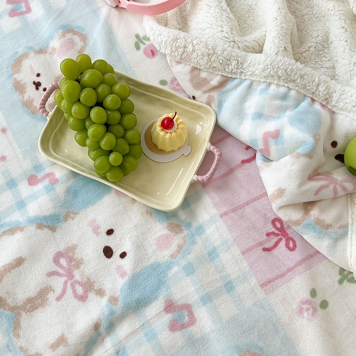 91家纺网 家纺一手货源 找家纺 昔可家纺 2024新款羊羔绒牛奶绒毛毯系列（三）-场景二-卡通系列 油画狗狗