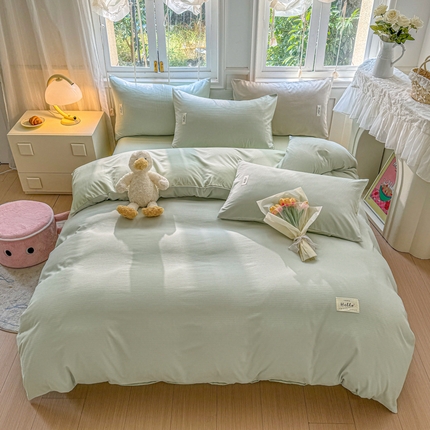 91家纺网 家纺一手货源 找家纺 （总）源莱 2025新款直播TT棉提花水洗棉四件套