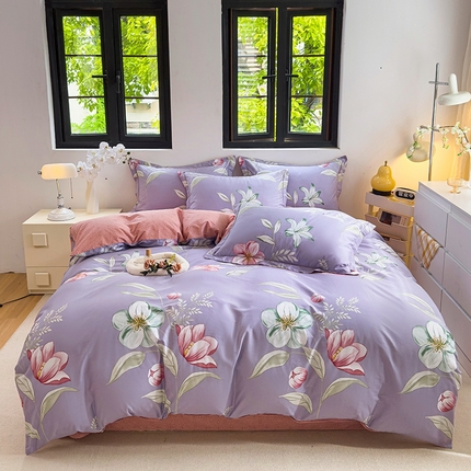 91家纺网 家纺一手货源 找家纺 （总）润淳 2025全棉正宗13376四件套精梳棉印花纯棉三件套13372全棉四件套