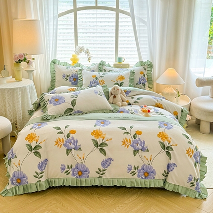 91家纺网 家纺一手货源 找家纺 （总）优逸2025韩版公主风床裙款床单款四件套