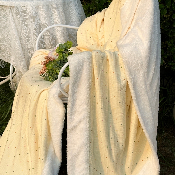 91家纺网 家纺一手货源 找家纺 （总）木楌家居 2025新款皱绉纱空调盖被毯