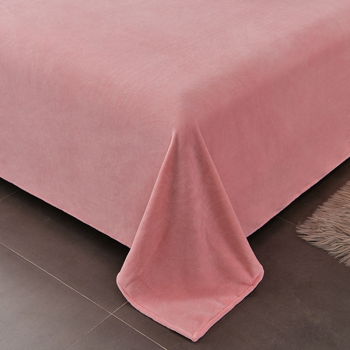 91家纺网 家纺一手货源 找家纺 云家 （包含买家秀）2024新款高克重牛奶绒纯色双拼刺绣四件套珊瑚绒 凯迪系列 凯迪-香芋紫+蜜粉