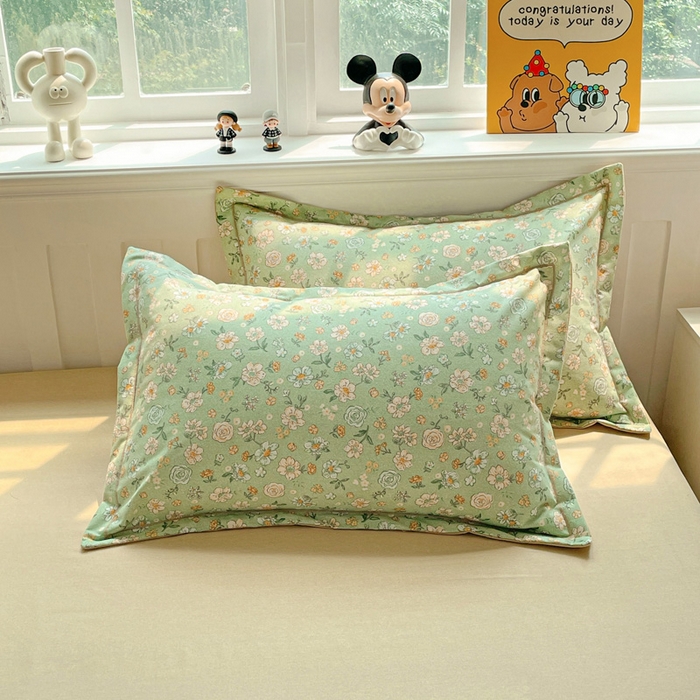 91家纺网 家纺一手货源 找家纺 暖芯优选 2025直播热款加厚全棉磨毛四件套喷气印花纯棉（一字绣工艺款）学生三件套9月上新 花恬