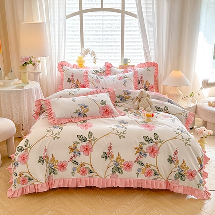 91家纺网 家纺一手货源 找家纺 （总）优逸2025韩版公主风床裙款床单款四件套
