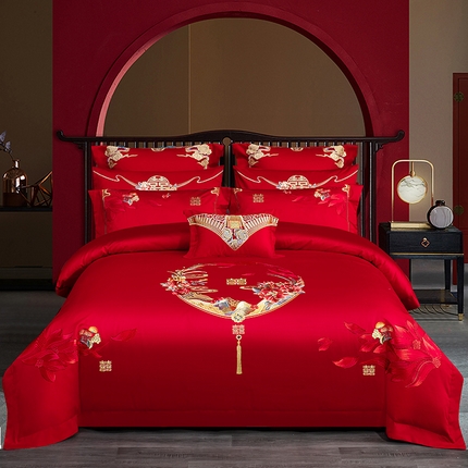 91家纺网 家纺一手货源 找家纺 （总）蒂爵 全棉纯棉长绒棉全棉轻奢重工绣花工艺款婚庆四件套多件套时尚小红书热款