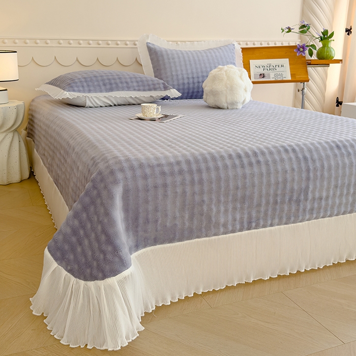 91家纺网 家纺一手货源 找家纺 （总）冬然家纺 2024新款泡泡绒床裙四件套系列