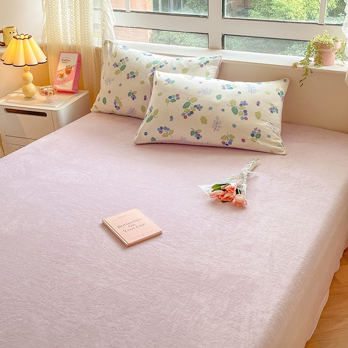 91家纺网 家纺一手货源 找家纺 麦伦家居 2024秋冬新品 多功能床品全棉+牛奶绒四件套 北野花雾