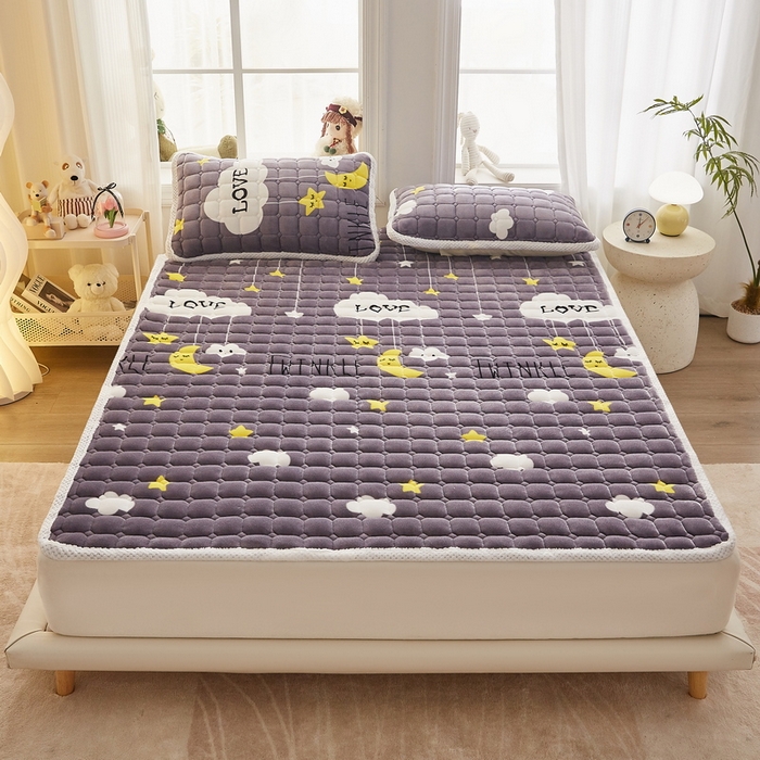 91家纺网 家纺一手货源 找家纺 东宇床垫 2024新款牛奶绒床褥大床 晚安