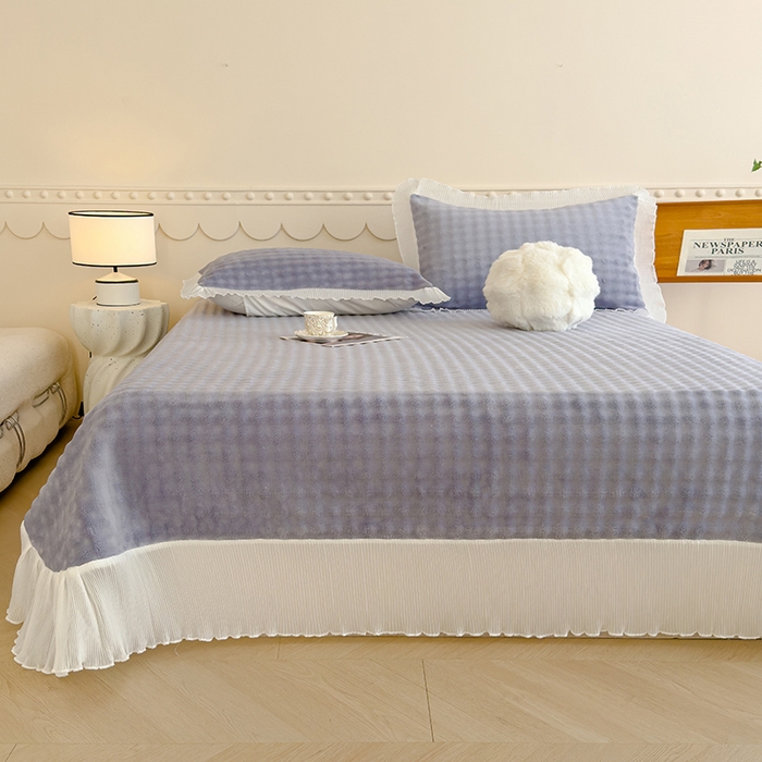 91家纺网 家纺一手货源 找家纺 （总）冬然家纺 2024新款泡泡绒床裙四件套系列