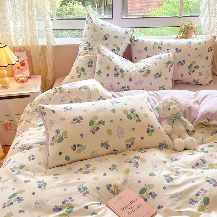 91家纺网 家纺一手货源 找家纺 麦伦家居 2024秋冬新品 多功能床品全棉+牛奶绒四件套 北野花雾