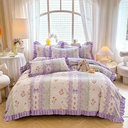 91家纺网 家纺一手货源 找家纺 （总）优逸2025韩版公主风床裙款床单款四件套