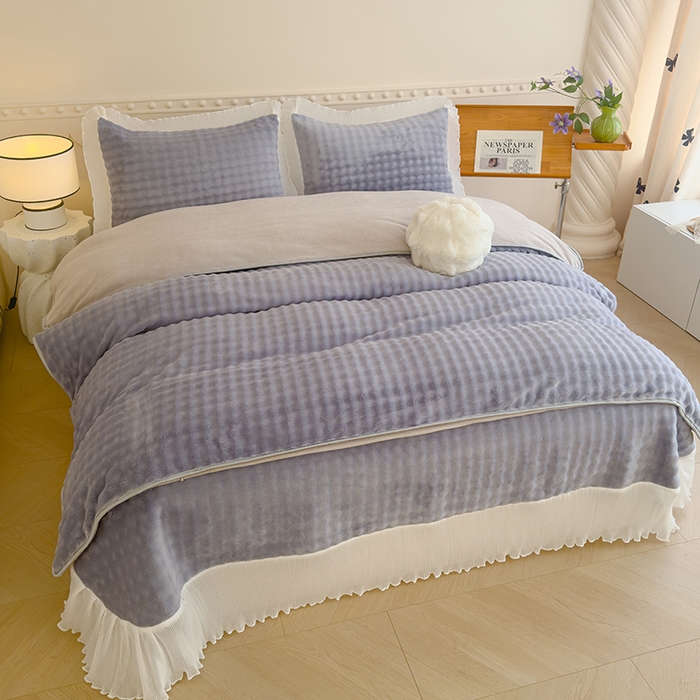 91家纺网 家纺一手货源 找家纺 （总）冬然家纺 2024新款泡泡绒床裙四件套系列