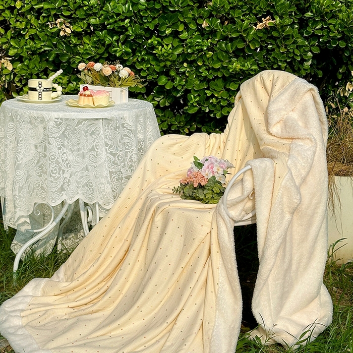 91家纺网 家纺一手货源 找家纺 （总）木楌家居 2025新款皱绉纱空调盖被毯