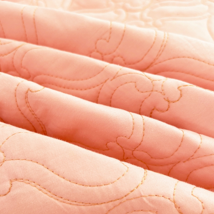 91家纺网 家纺一手货源 找家纺 罗艺轩 2024新款公主风全棉加厚可脱卸床笠式床裙三件套 慕雅-柔粉