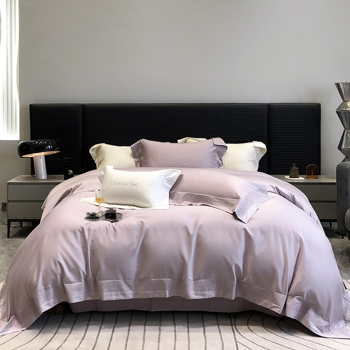 91家纺网 家纺一手货源 找家纺 （总）黑白森林 2024新款50X50S天丝棉磨毛四件套