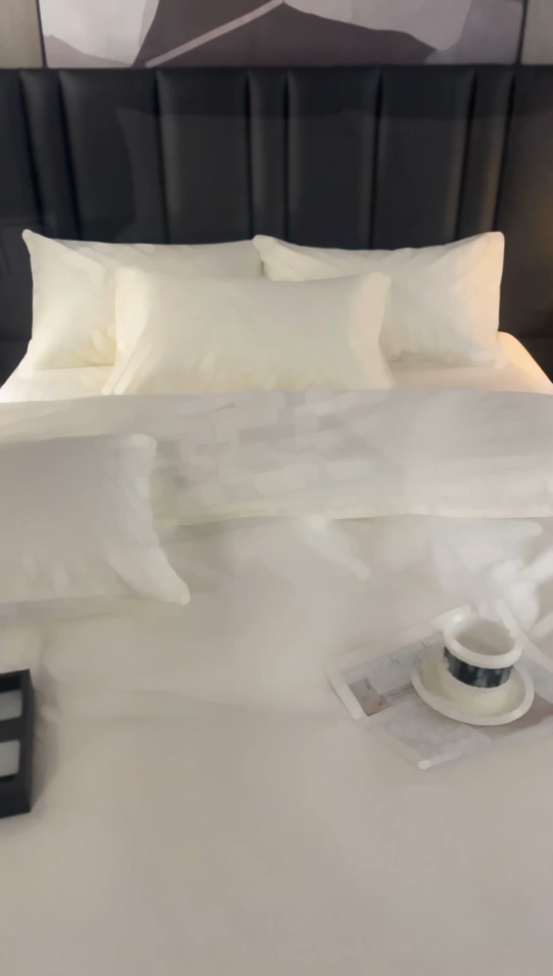 91家纺网 家纺一手货源 找家纺 简宜家居 2025新款60S长绒棉提花四件套 格子-米白