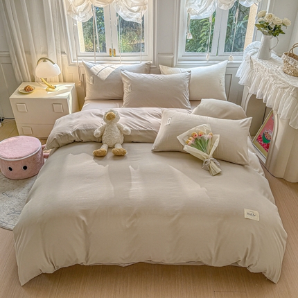 91家纺网 家纺一手货源 找家纺 （总）源莱 2025新款直播TT棉提花水洗棉四件套