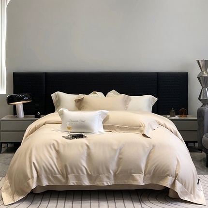 91家纺网 家纺一手货源 找家纺 （总）黑白森林 2024新款50X50S天丝棉磨毛四件套