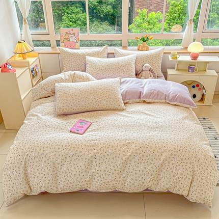 麦伦家居 2024秋冬新品 多功能床品全棉+牛奶绒四件套 采薇