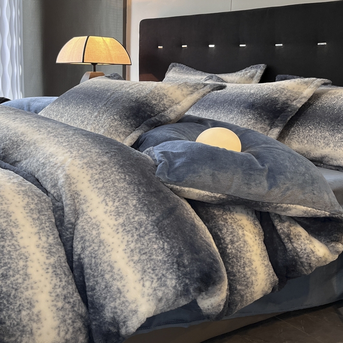 91家纺网 家纺一手货源 找家纺 慕尚家纺 2025新款高端亲肤舒适暖芙兔毛四件套 暖芙-藏蓝