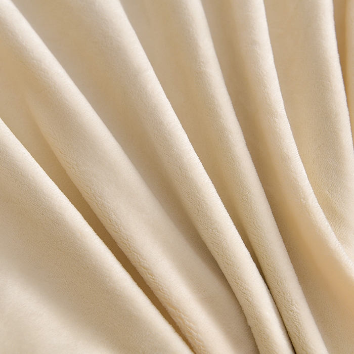 91家纺网 家纺一手货源 找家纺 云家 （包含买家秀）2024新款高克重牛奶绒纯色双拼刺绣四件套珊瑚绒 凯迪系列 凯迪-奶昔白+豆绿