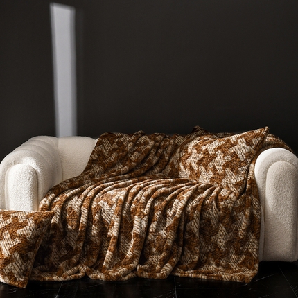 91家纺网 家纺一手货源 找家纺 网客 2024新款兔毛绒毯-繁花系列 流光年华